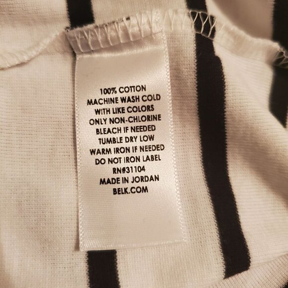 𝅺kim Rogers Pink White Striped Pullover Crew Neck 3/4 Sleeve Top Size XL NWT - Picture 9 of 9